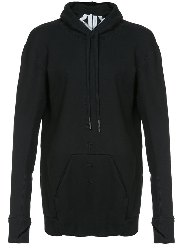 11 By Boris Bidjan Saberi Elongated Longsleeved Hoodie - Black