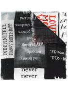 Faliero Sarti Text Print Scarf - Multicolour