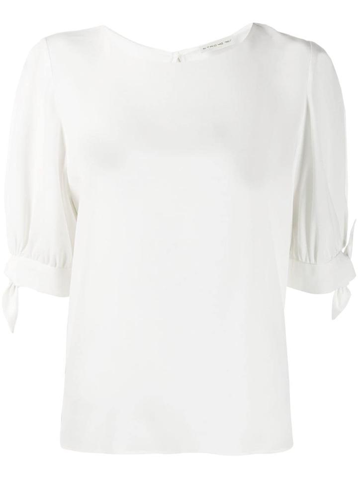 Etro Tie Sleeve Boxy Top - White