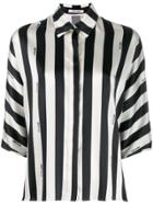 Styland Striped Monochrome Shirt - Black