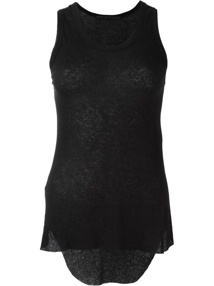 Haider Ackermann Rib Knit Tank Top, Women's, Size: Small, Black, Cotton/cashmere