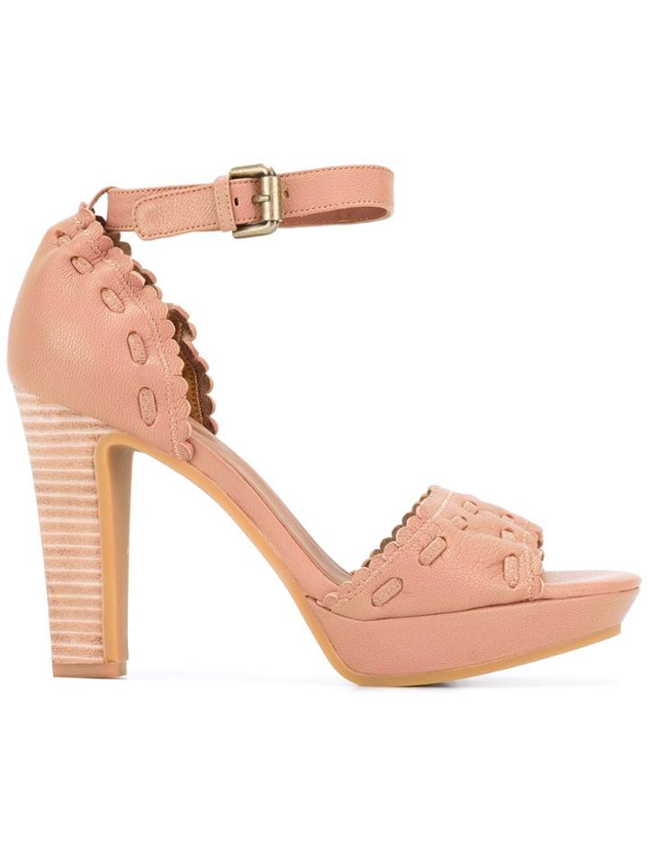 See By Chloé Scalloped Detail Sandals - Nude & Neutrals