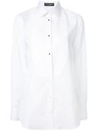 Dolce & Gabbana Pique Bib Front Shirt - White