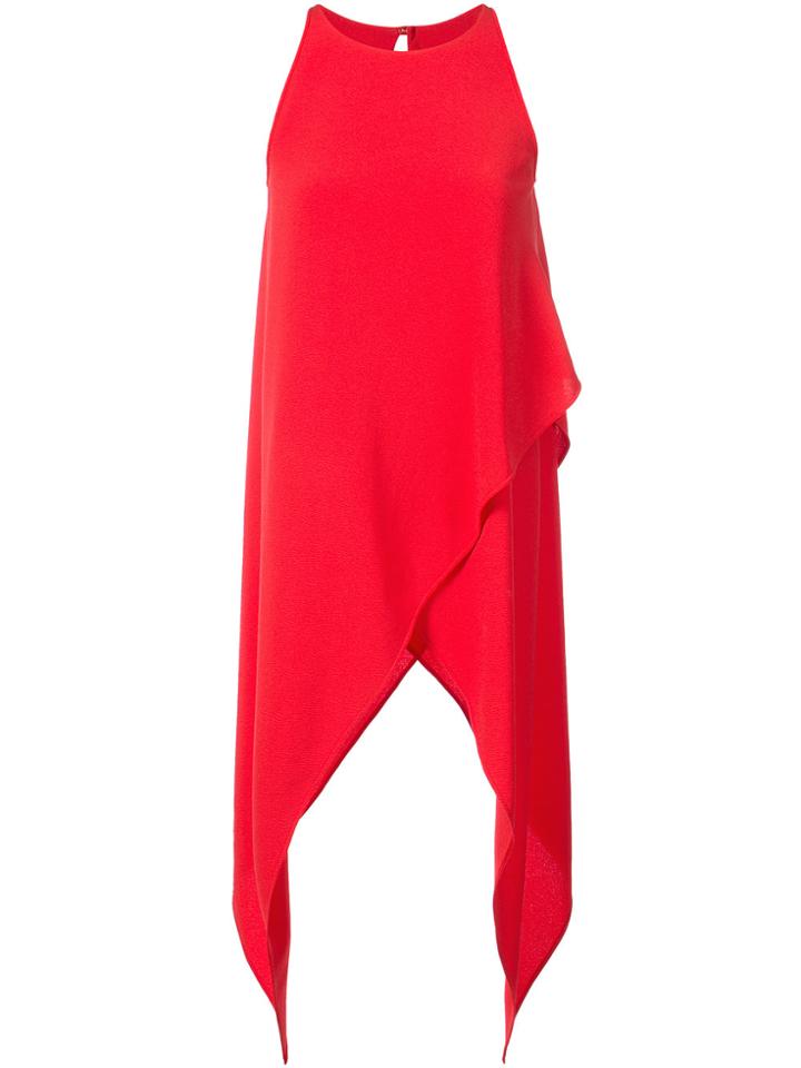 Gareth Pugh Asymmetric Front Blouse - Red