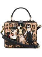 Dolce & Gabbana Leopard Print Document Box Bag, Women's, Black