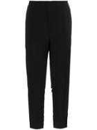 Alexander Mcqueen Tailored Striped Cropped Trousers - Black