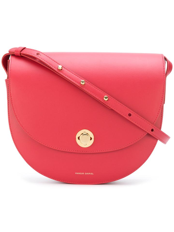 Mansur Gavriel Shoulder Saddle Bag - Red