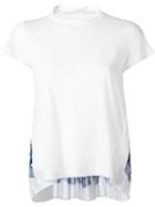 Sacai Tribal Lace T-shirt, Women's, Size: 2, White, Linen/flax/polyester