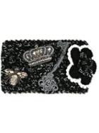 Dolce & Gabbana Flower Beanie, Women's, Black, Cashmere
