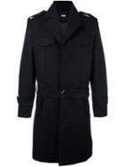 Ktz Pocketed Trench Coat, Adult Unisex, Size: Medium, Black, Wool