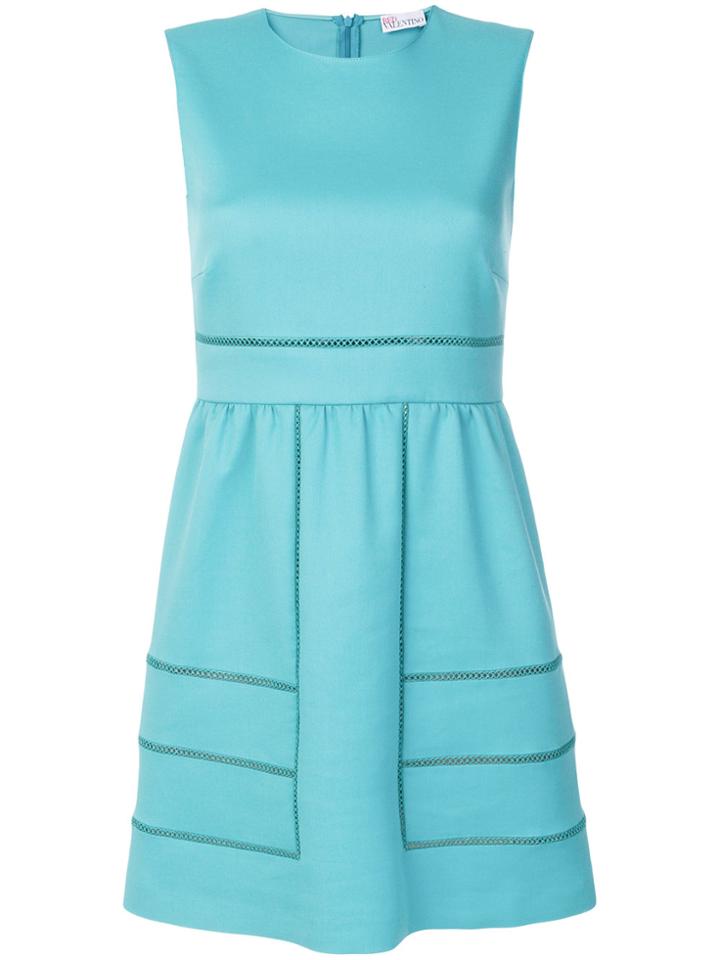 Red Valentino Perforated Shift Dress - Blue