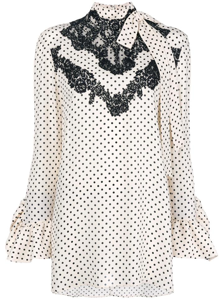 Valentino Polka Dot Blouse - Nude & Neutrals