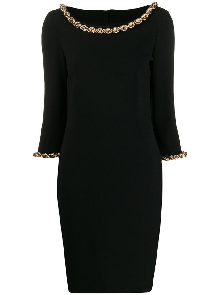 Moschino Chain Trim Midi Dress - Black