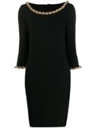 Moschino Chain Trim Midi Dress - Black