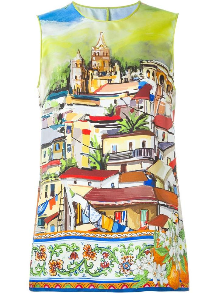 Dolce & Gabbana Landscape Print Tank Top