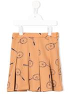 Bobo Choses Beach Ball Pleated Skirt, Girl's, Size: 6 Yrs, Brown