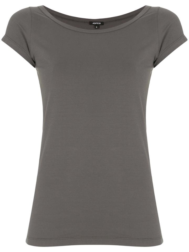 Aspesi Boat Neck T-shirt - Grey