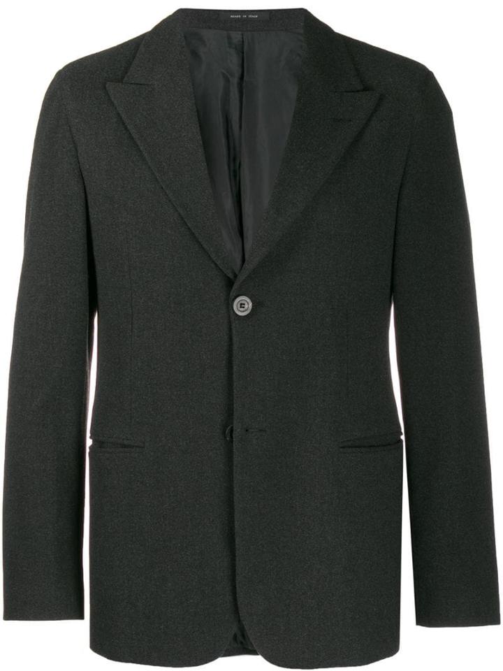 Giorgio Armani Pre-owned 1990's Notched Lapel Slim Blazer - Grey