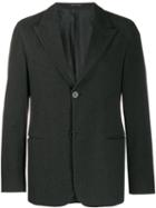 Giorgio Armani Pre-owned 1990's Notched Lapel Slim Blazer - Grey