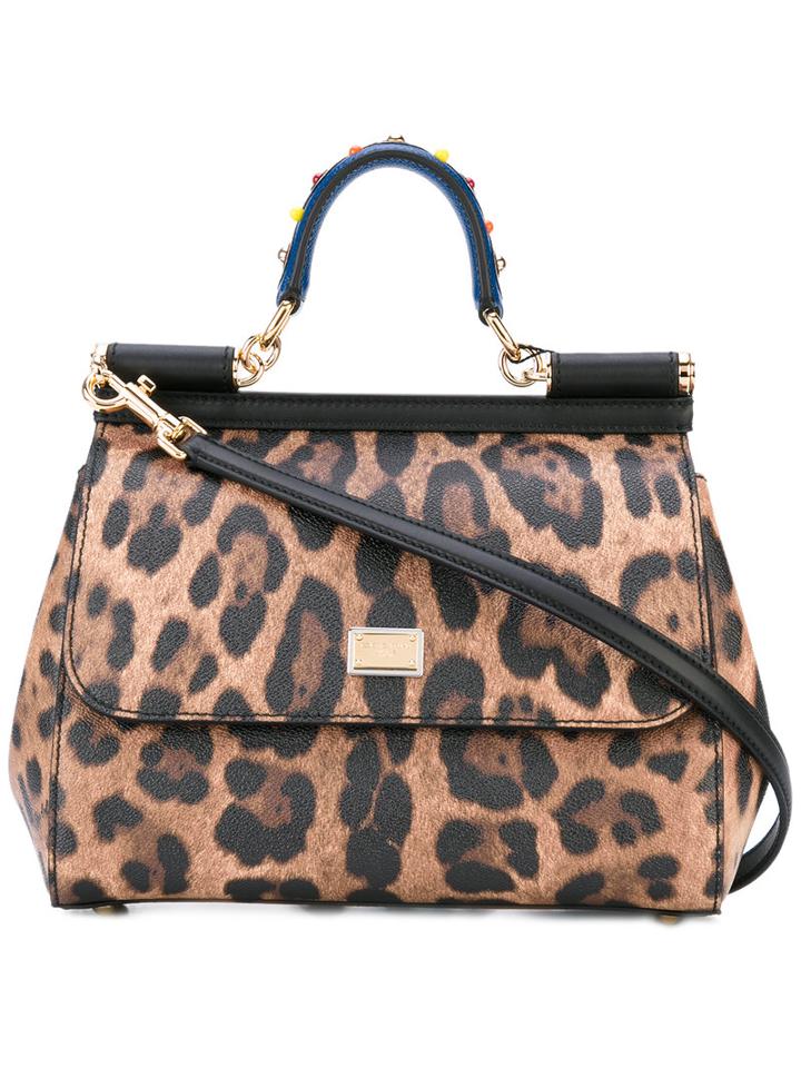 Dolce & Gabbana - Small Siciliy Tote - Women - Leather - One Size, Brown, Leather