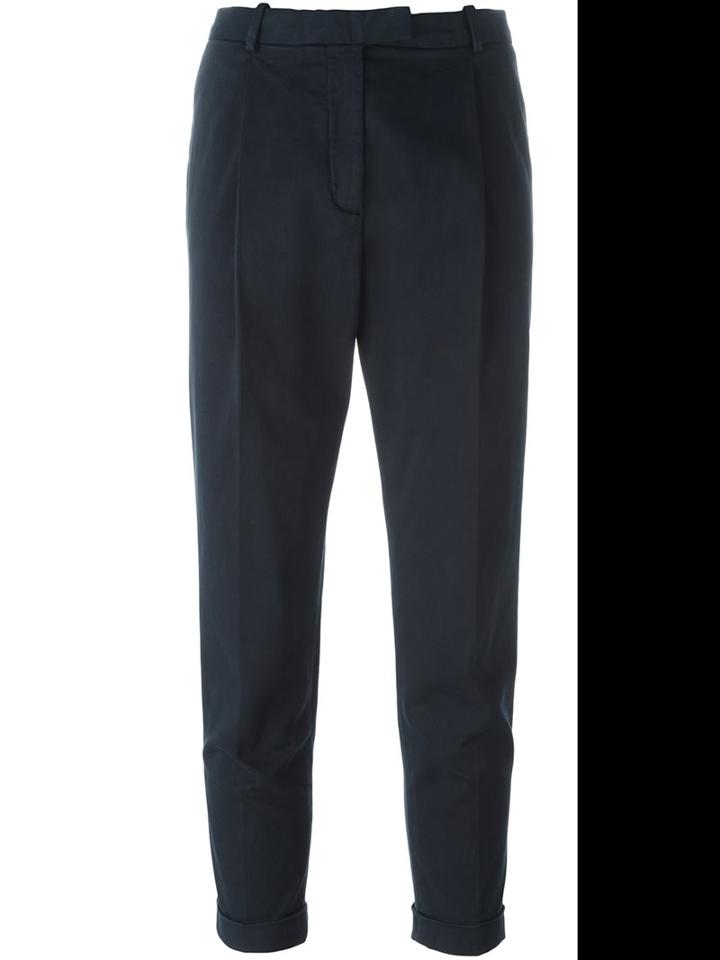 Eleventy Tapered Cropped Trousers