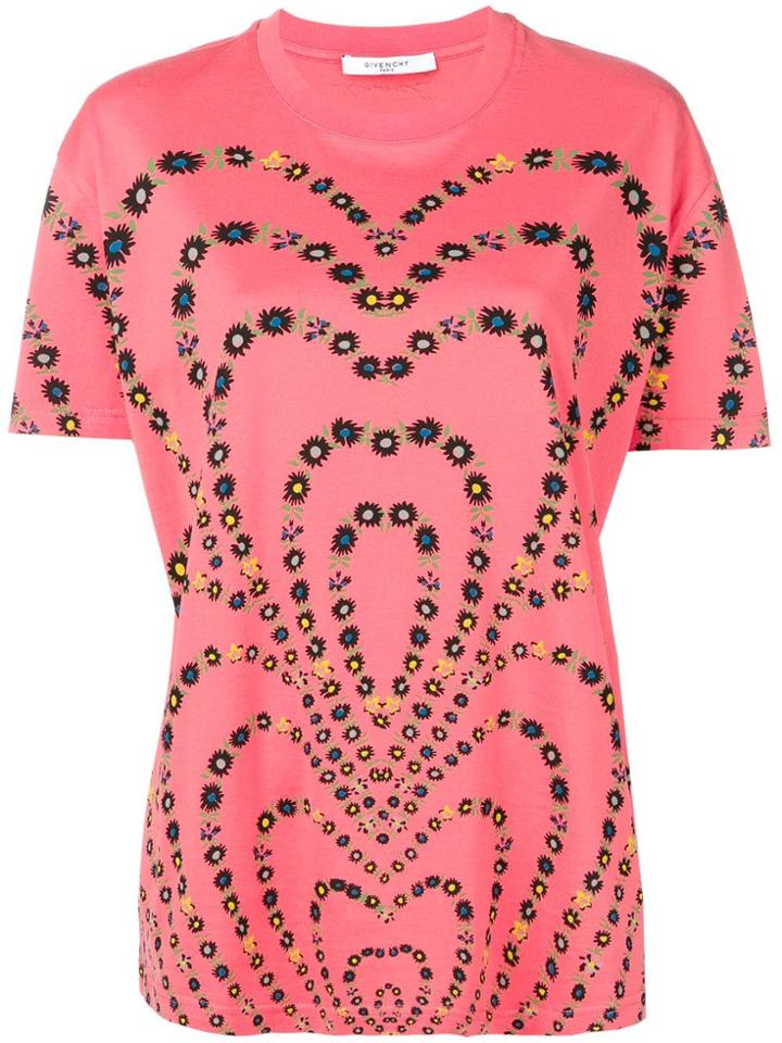 Givenchy Floral Print T-shirt - Pink