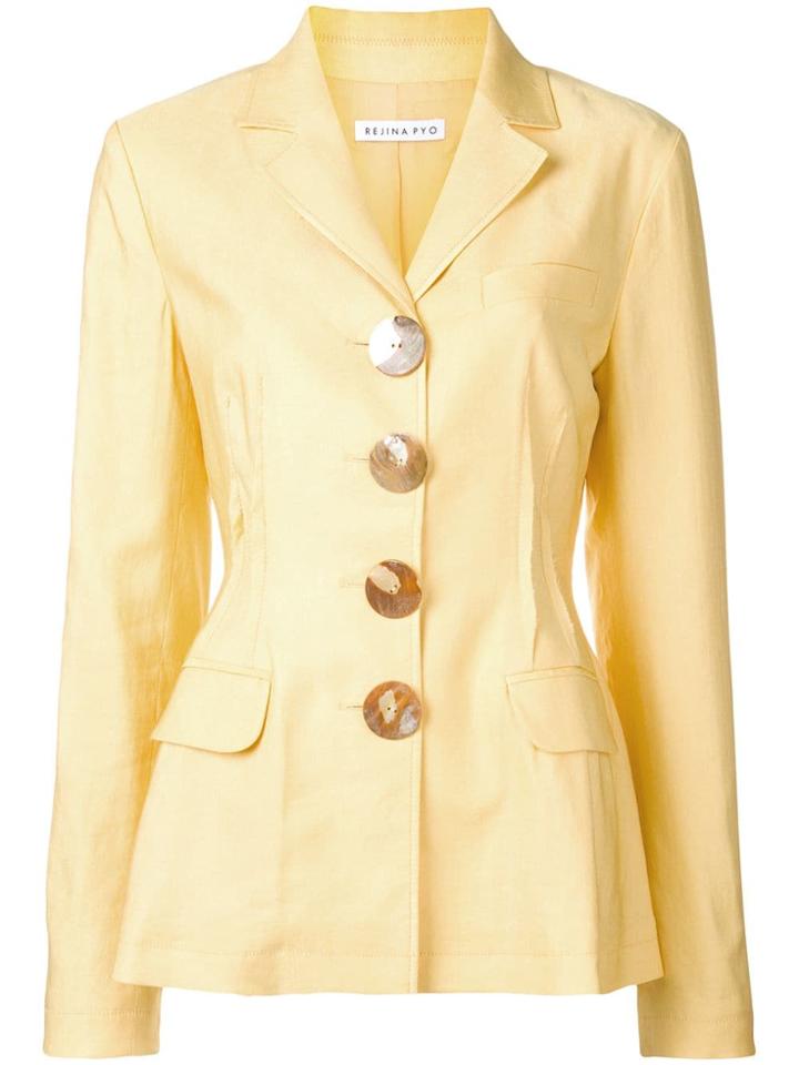 Rejina Pyo Shell Button Blazer - Yellow