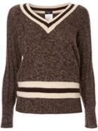 Chanel Pre-owned Cashmere V-neck Jumper - Brown