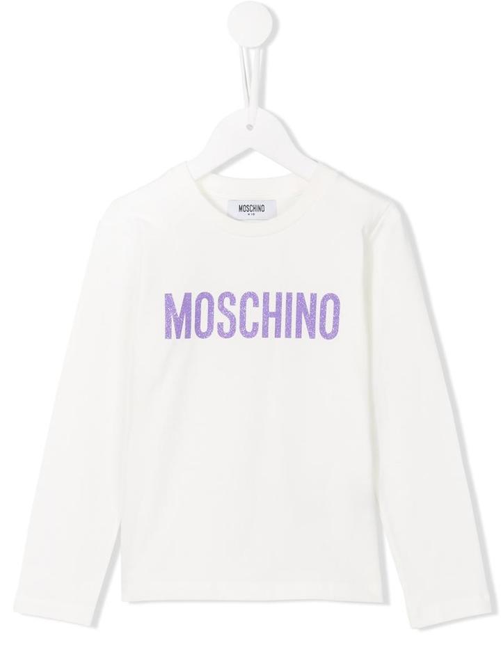 Moschino Kids Logo Print T-shirt, Girl's, Size: 12 Yrs, White