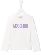 Moschino Kids Logo Print T-shirt, Girl's, Size: 12 Yrs, White