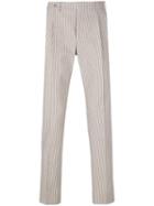 Berwich Striped Straight Leg Trousers - Neutrals