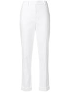 Paule Ka Cropped Fitted Trousers - White