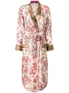 Pierre-louis Mascia Printed Belted Coat - Multicolour