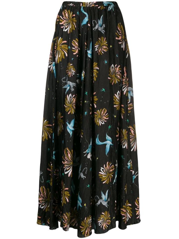 Forte Forte Forest Print Maxi Skirt - Black