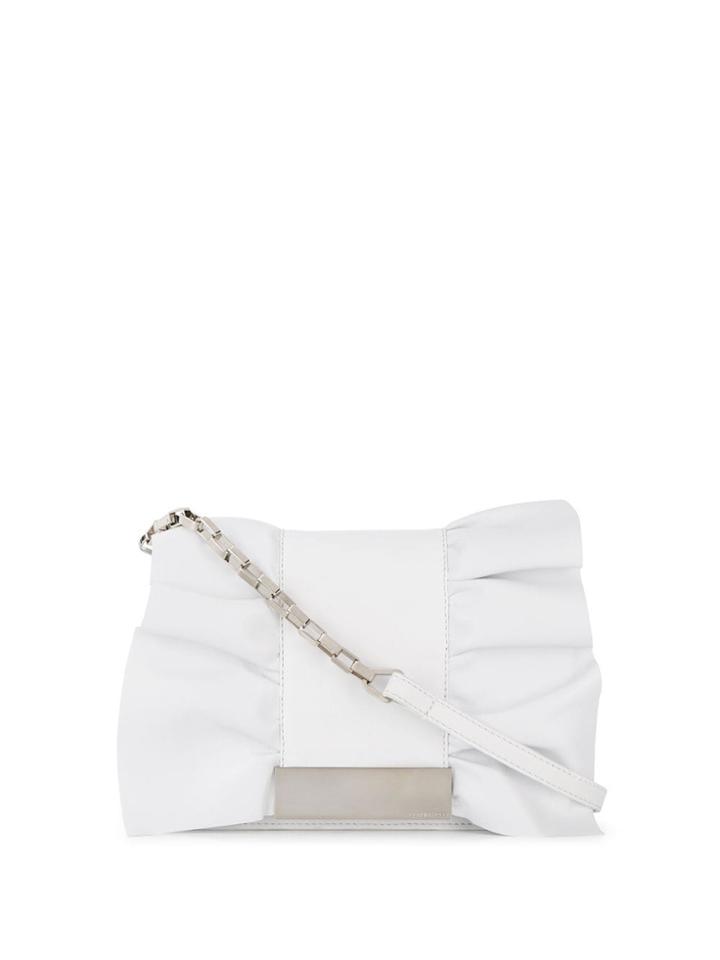 Sergio Rossi Ruffle Tote Bag - White