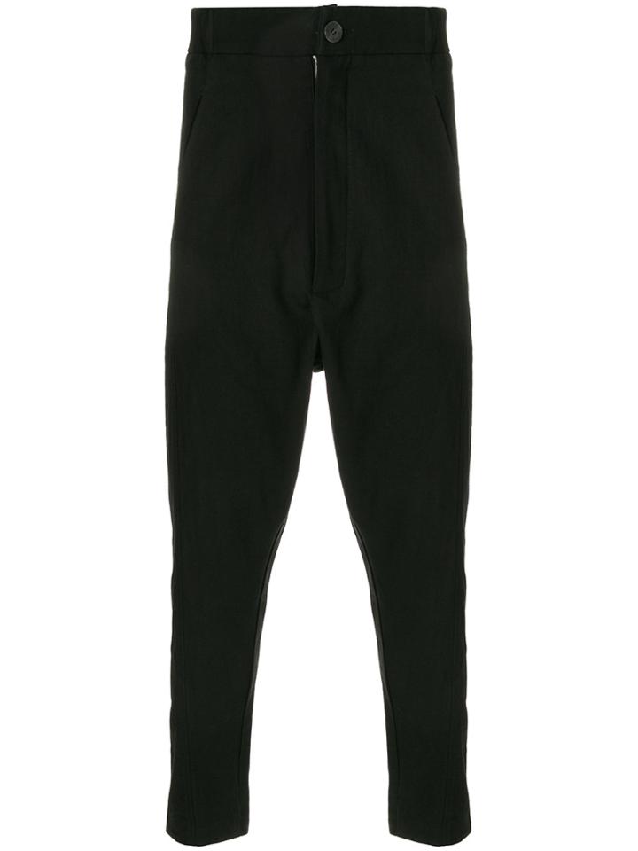 10sei0otto Dropped Crotch Trousers - Black
