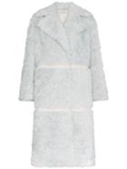 Vika Gazinskaya Double Breasted Panelled Mohair Alpaca Blend Coat -