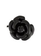 Chanel Vintage Camellia Brooch - Black
