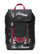 Gucci Embroidered Technical Canvas Backpack - Black