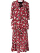 Ryan Lo Zebra Heart Print Dress, Women's, Size: Small, Black, Silk