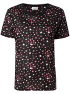 Saint Laurent Star Print T-shirt, Women's, Size: Xl, Black, Cotton