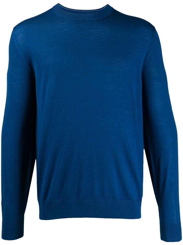 Paul Smith Long-sleeved Wool Jumper - Blue