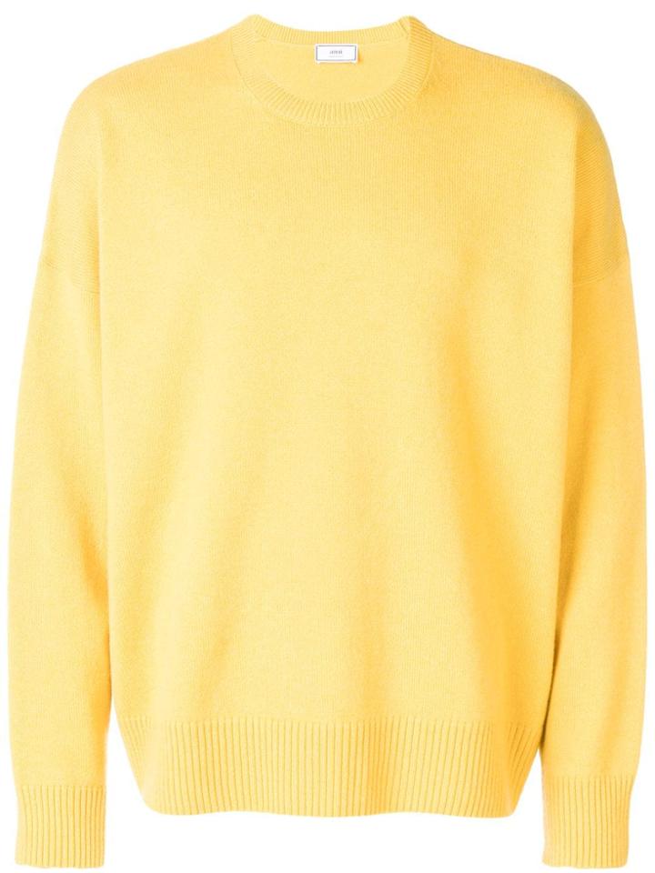 Ami Alexandre Mattiussi Oversize Fit Crewneck Sweater - Yellow