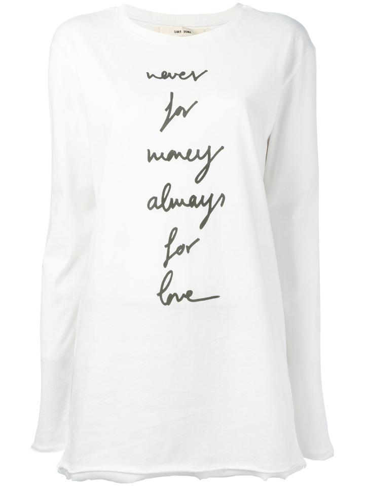 Damir Doma - Printed Top - Women - Cotton - L, White, Cotton