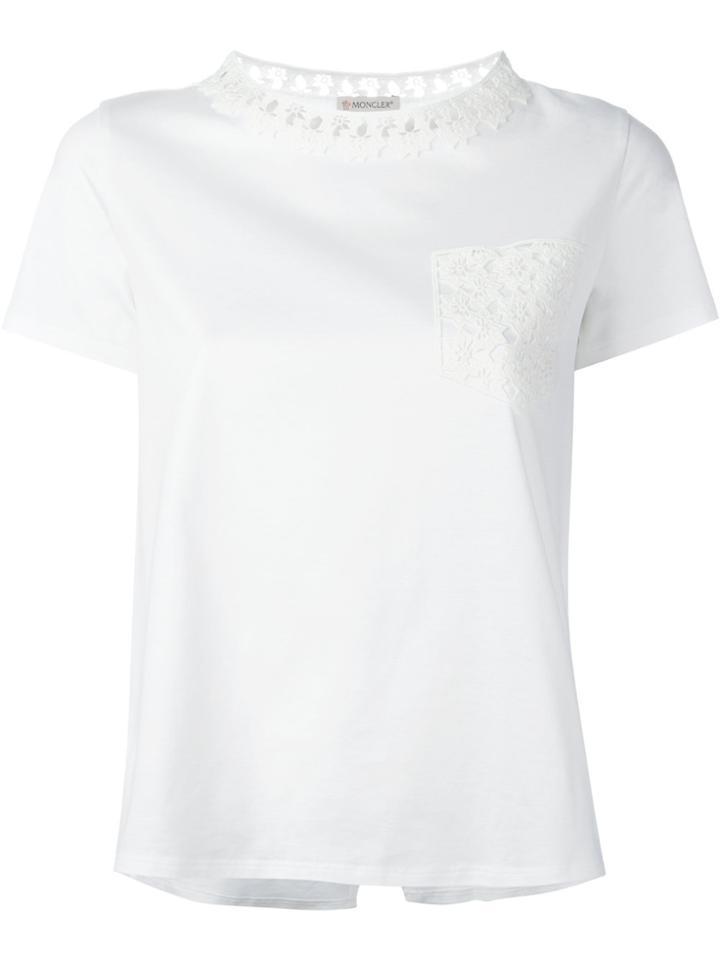 Moncler Lace Detail T-shirt - White