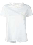 Moncler Lace Detail T-shirt - White