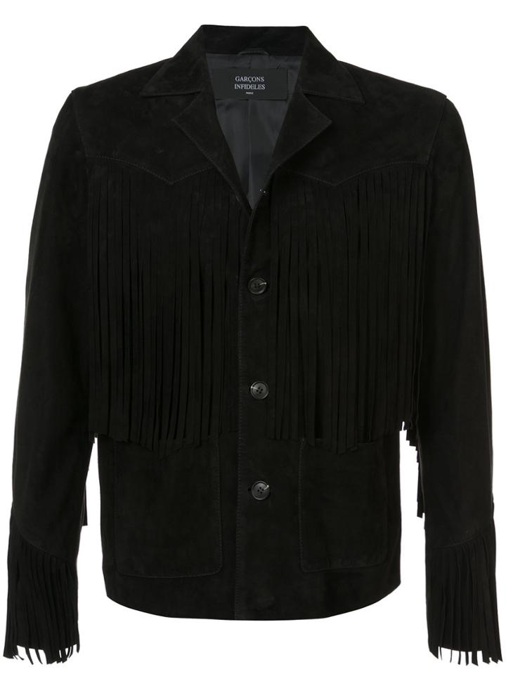 Garcons Infideles Fringed Jacket - Black