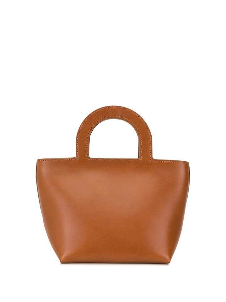 Building Block Tiny Stencil Tote - Brown