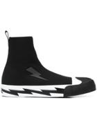 Neil Barrett Lightning Sock-sneakers - Black
