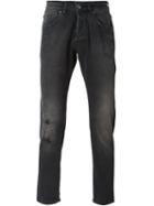 Pierre Balmain Panelled Skinny Fit Jeans, Men's, Size: 32, Black, Cotton/spandex/elastane